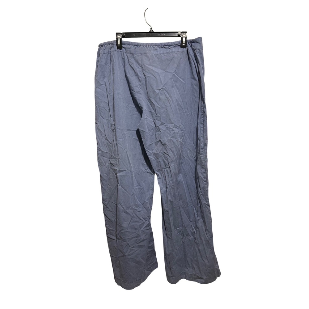 Soft Surroundings Wide Leg Pants Womens L Blue Tiered Ruffle Boho Coastal Casual - Picture 3 of 3